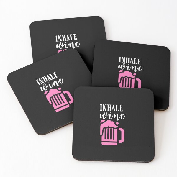 Item preview, Inhale wine Quote, Wine Lover Gift, Wine Drinker, Typography Quote, Alcohol Quotes designed and sold by thedazzlingmonk.