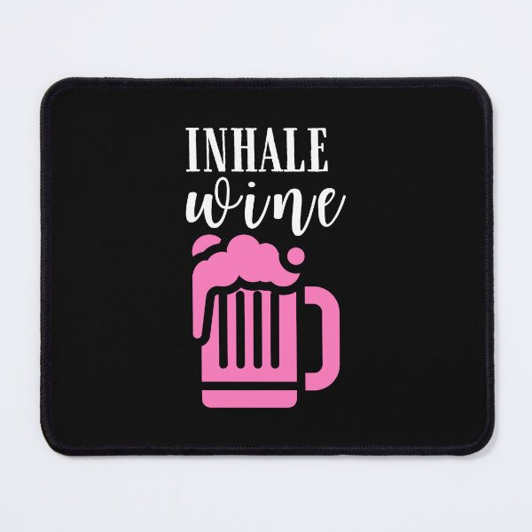 Item preview, Inhale wine Quote, Wine Lover Gift, Wine Drinker, Typography Quote, Alcohol Quotes designed and sold by thedazzlingmonk.