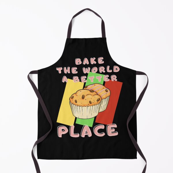 Item preview, You Bake The World A Better Place with retro background designed and sold by awCurve.
