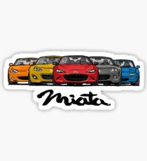 MX5 Miata Generations Sticker