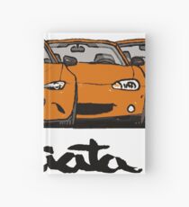 MX5 Miata Generations Orange T-Shirt Hardcover Journal