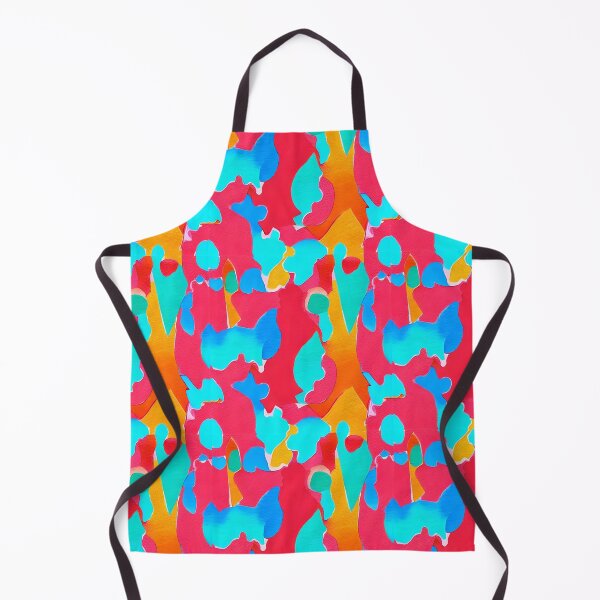 Item preview, 1940s Inspired Textile Print | Multicolored Abstract Watercolor Shapes designed and sold by clubnoirai.