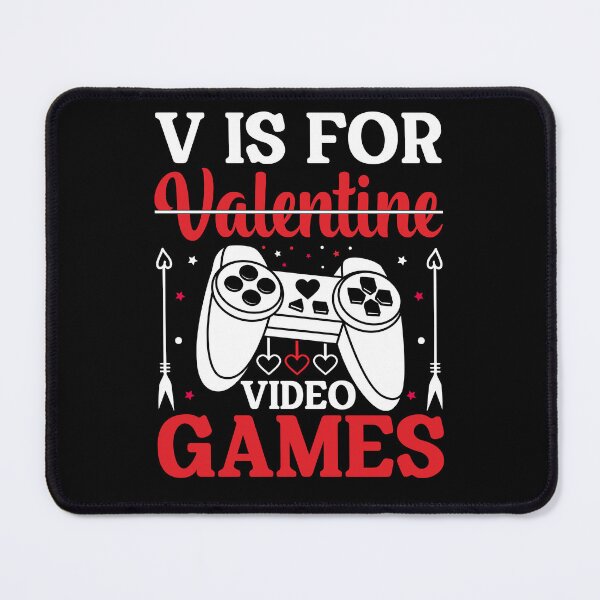 Item preview, V is For Valentine Video Games - Cute Valentine's Day Design for Game Lovers by FanityPrints designed and sold by FanityPrints.