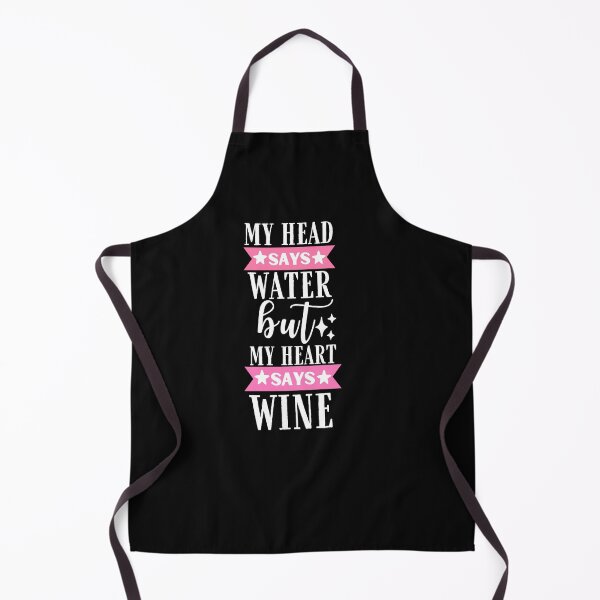Item preview, My head says water but my heart says wine Quote, Wine Lover Gift, Wine Drinker, Typography Quote, Alcohol Quotes designed and sold by thedazzlingmonk.