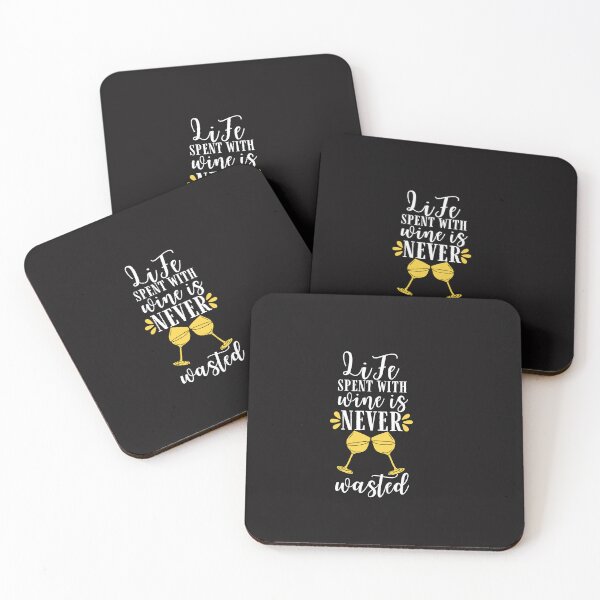 Item preview, Life spent with wine is never wasted Quote, Wine Lover Gift, Wine Drinker, Typography Quote, Alcohol Quotes designed and sold by thedazzlingmonk.
