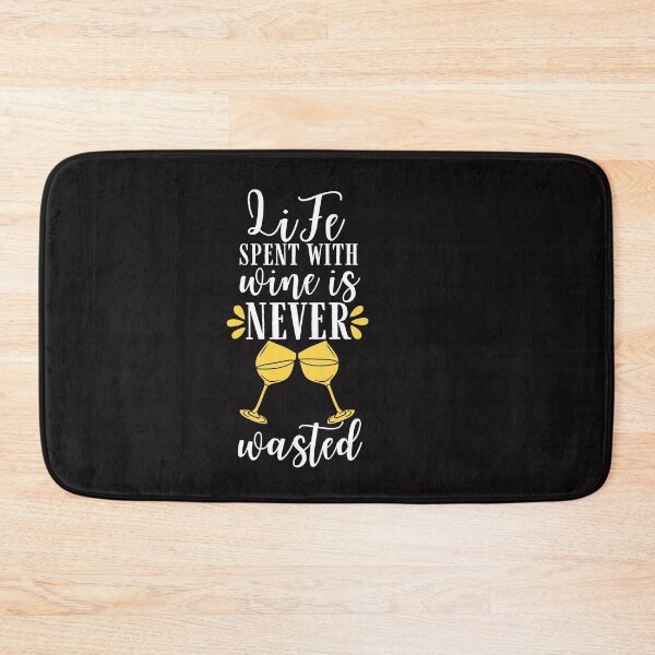 Item preview, Life spent with wine is never wasted Quote, Wine Lover Gift, Wine Drinker, Typography Quote, Alcohol Quotes designed and sold by thedazzlingmonk.