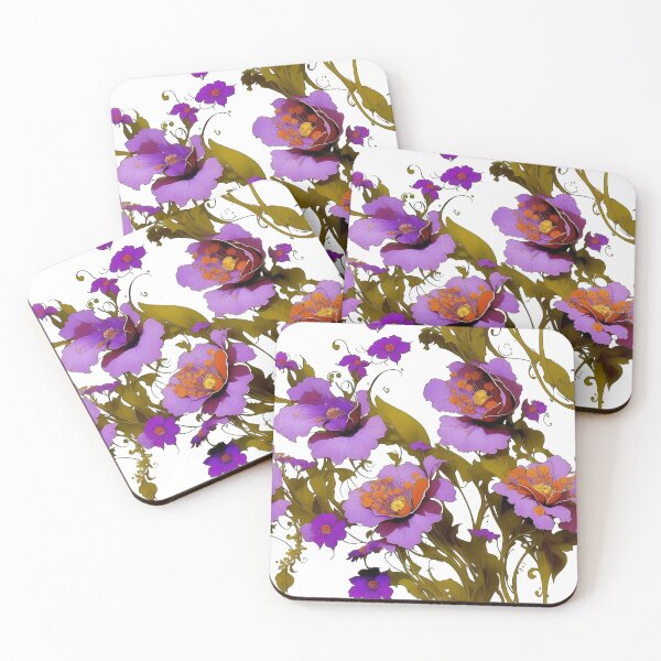 Item preview, Art Nouveau Flower Illustration Texture designed and sold by entwithanaxe.