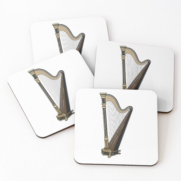Item preview, Harp cartoon illustration designed and sold by Misscartoon.