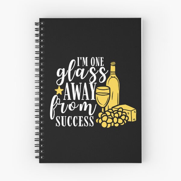 Item preview, I am one glass away from my success Quote, Wine Lover Gift, Wine Drinker, Typography Quote, Alcohol Quotes designed and sold by thedazzlingmonk.