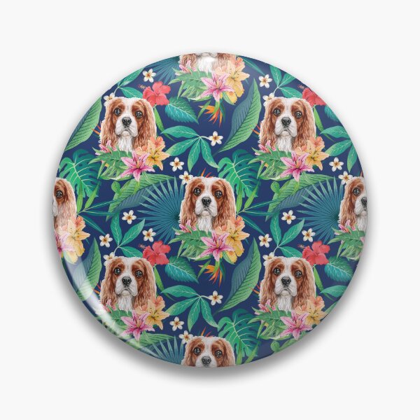 Item preview, Tropical Blenheim Cavalier King Charles Spaniel designed and sold by lulupetart.