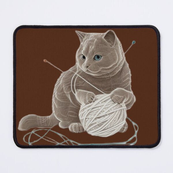 Item preview, cat playing with a ball of string designed and sold by Taous ⭐⭐⭐⭐⭐.