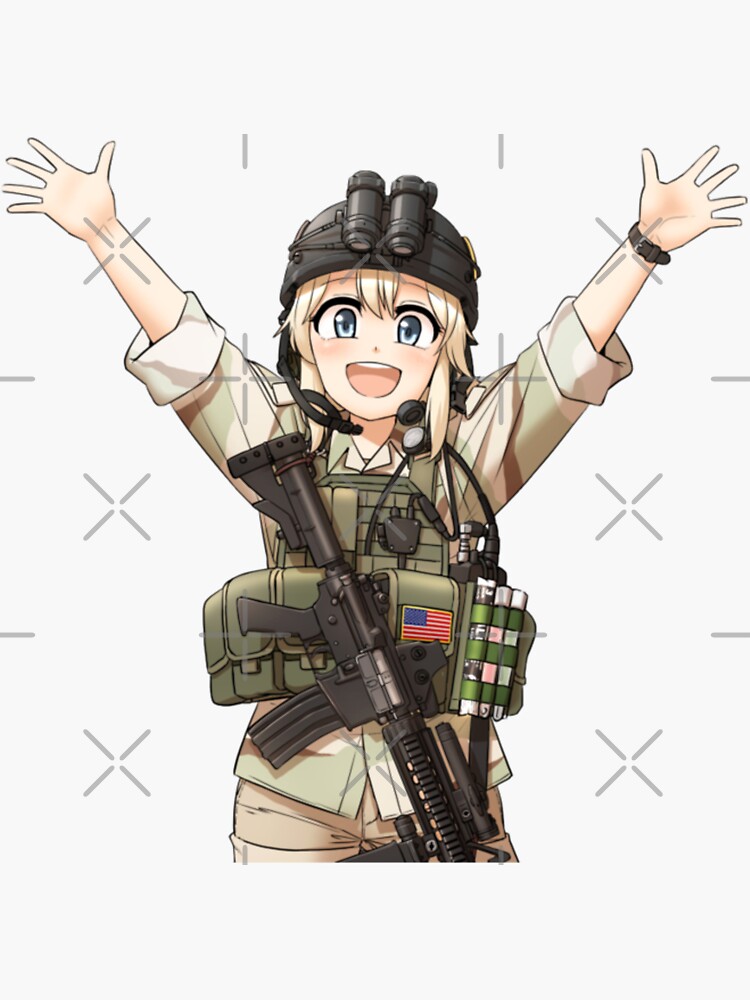 Imagen 3 de 3, Pegatina con la obra Operador de anime Waifu, diseñada y vendida por TaxThisFedBoy.