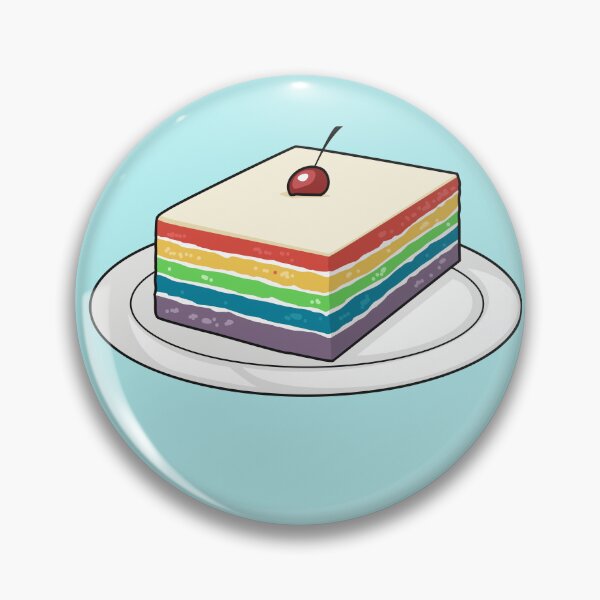 Item preview, Rainbow cake cartoon illustration designed and sold by Misscartoon.