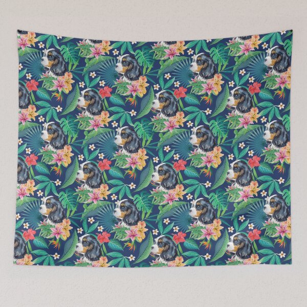 Item preview, Tropical Tri-color Cavalier King Charles Spaniel designed and sold by lulupetart.
