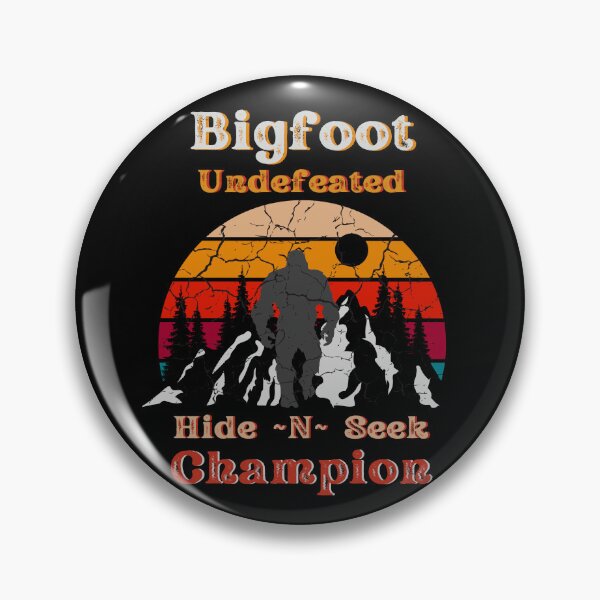 Item preview, Bigfoot, Undefeated Hide ~N~ Seek Champion (Retro Crackle Sunset) designed and sold by Fhfarms.