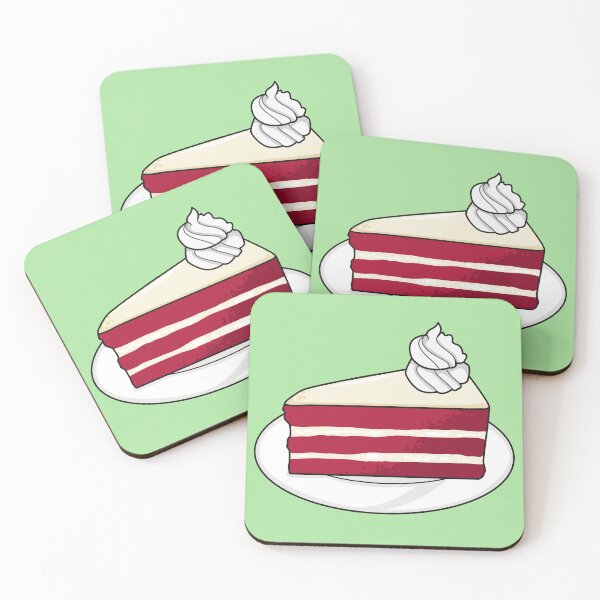 Item preview, Red velvet cake cartoon illustration designed and sold by Misscartoon.