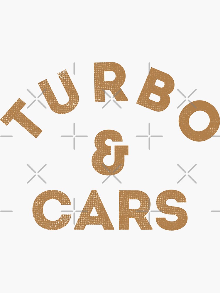 "Turbo and Cars" Sticker by melvtec Redbubble