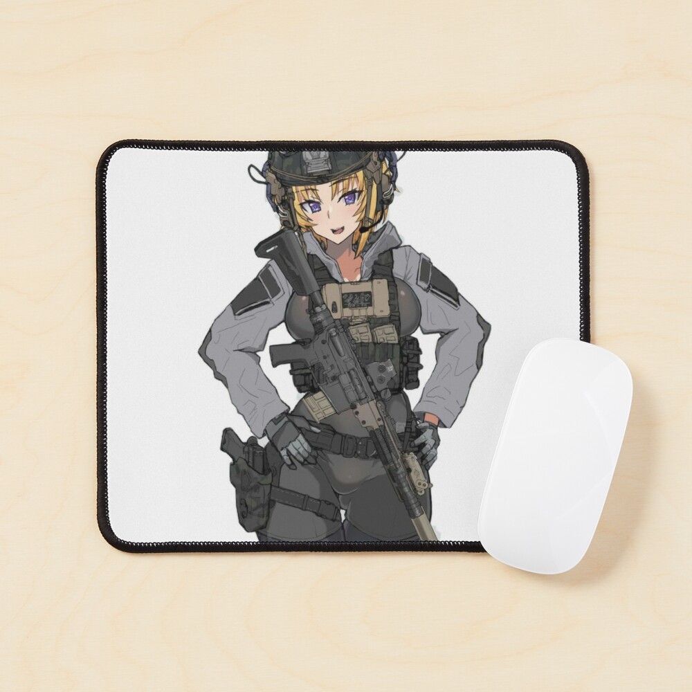 Anime operator tactical cat girl girls with guns jpc sig Playmat Game Mat  Desk | eBay