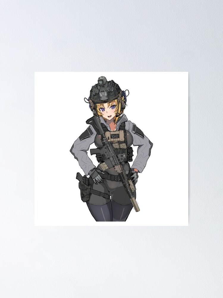 Operator, female, officer, headphones, sexy, cute, girl, uniform, anime,  digital, HD wallpaper | Peakpx