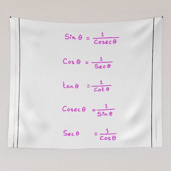 Item preview, reciprocal ratios in trigonometry handwritten poster designed and sold by KARTICK DUTTA.