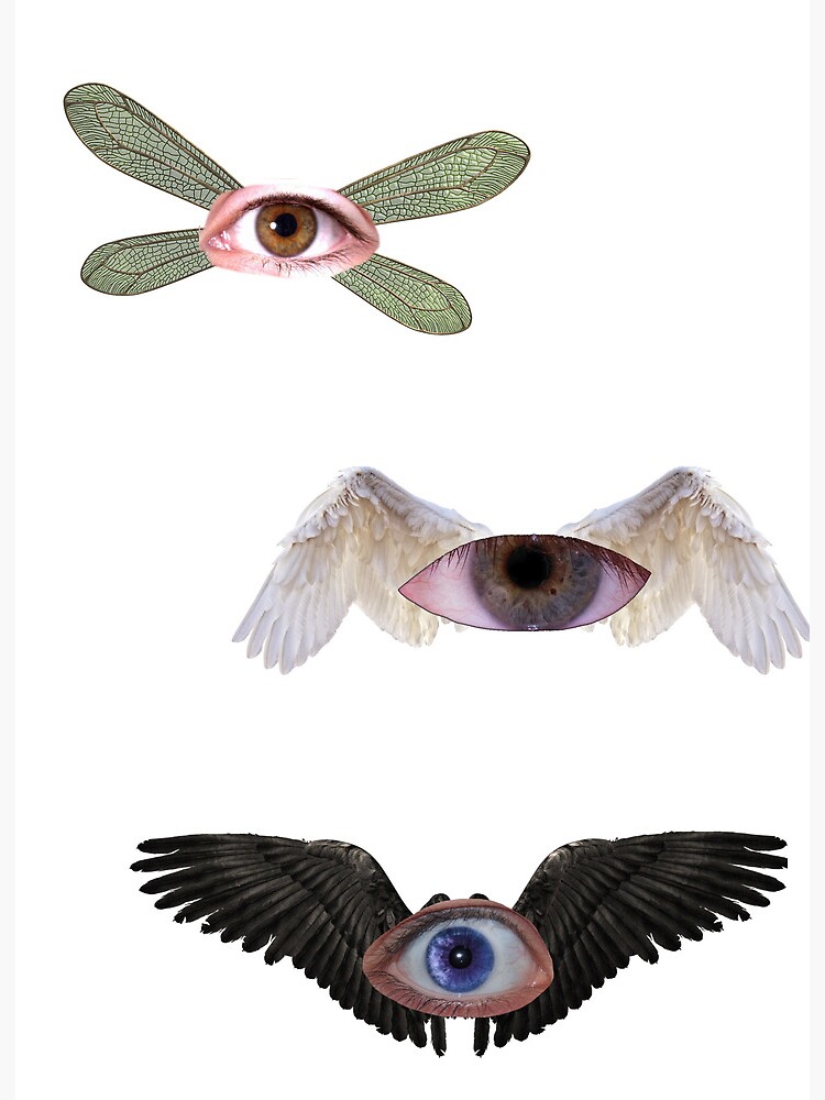 weirdcore eyes and wings | Art Board Print