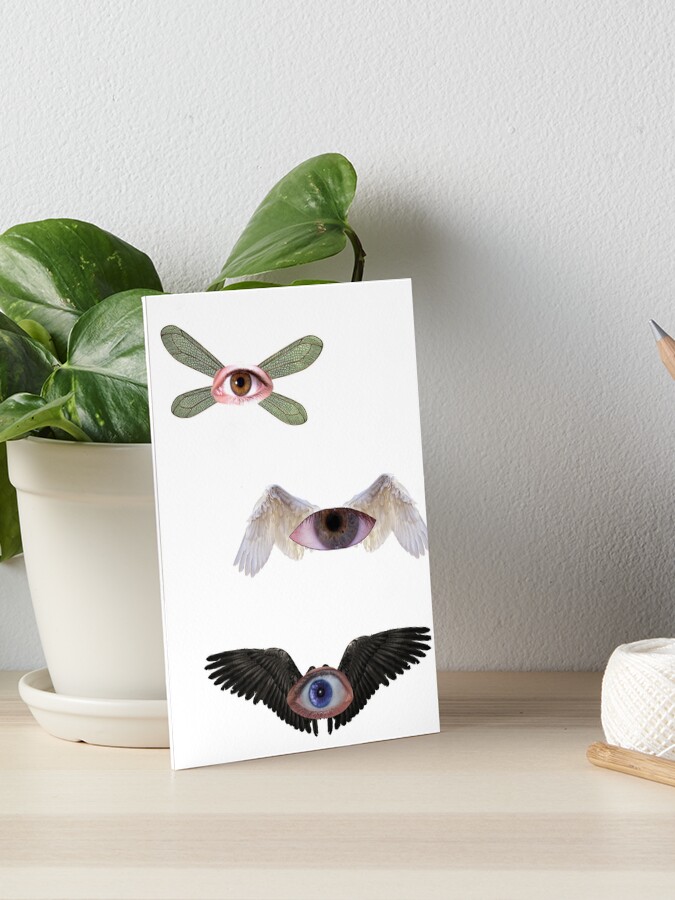 weirdcore eyes and wings | Art Board Print