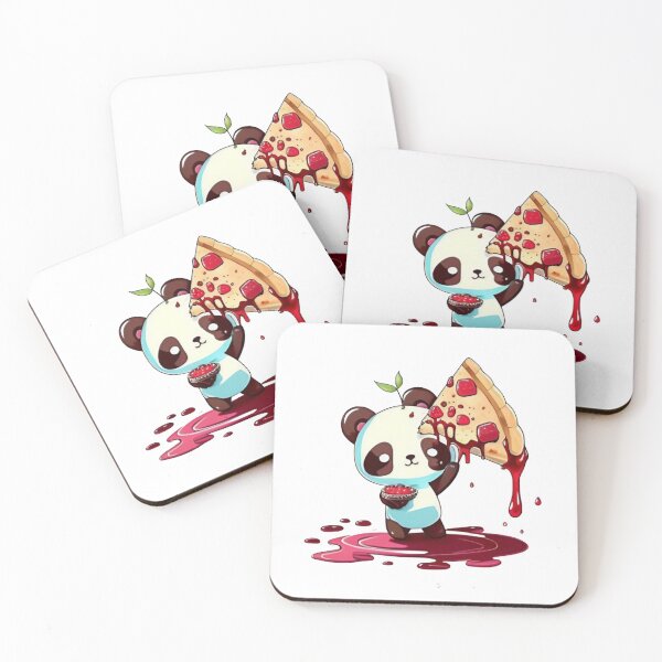 Item preview, Panda eating cherry pie - panda eating stickers designed and sold by dreamwish.