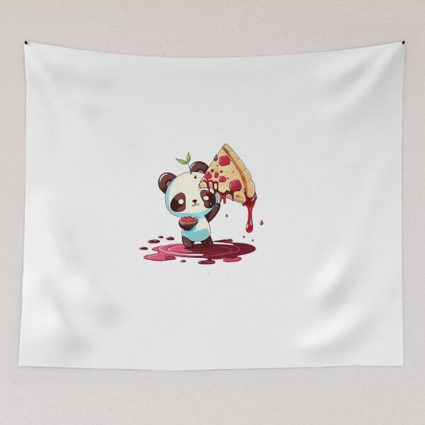 Item preview, Panda eating cherry pie - panda eating stickers designed and sold by dreamwish.