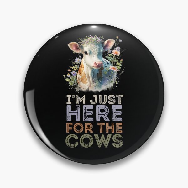 Item preview, I'm just here for the Cows - Lovely Cow painting designed and sold by FarmsteadAcers.