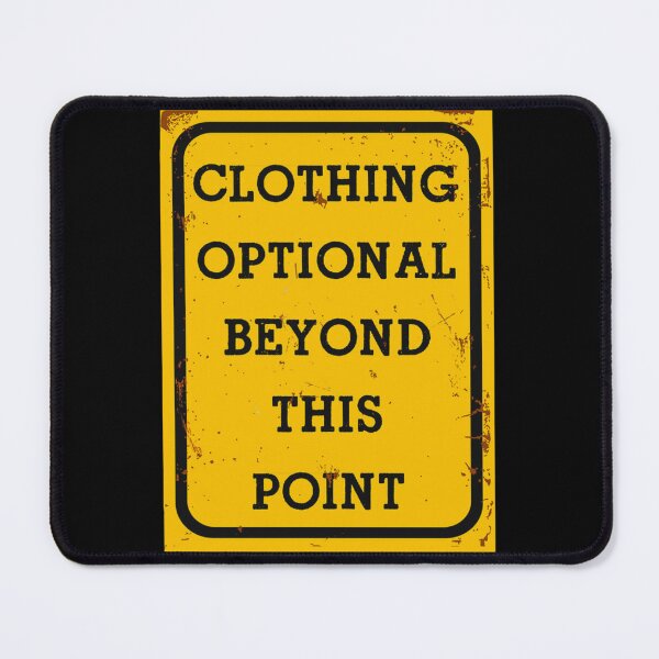 Item preview, Clothing Optional Beyond This Point Yellow Street Sign  designed and sold by ChristinasMess.
