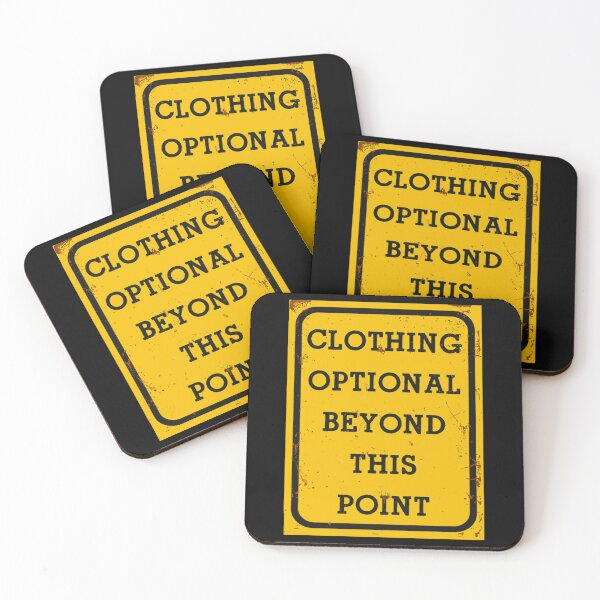 Item preview, Clothing Optional Beyond This Point Yellow Street Sign  designed and sold by ChristinasMess.