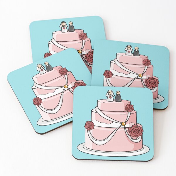 Item preview, Wedding cake cartoon illustration designed and sold by Misscartoon.
