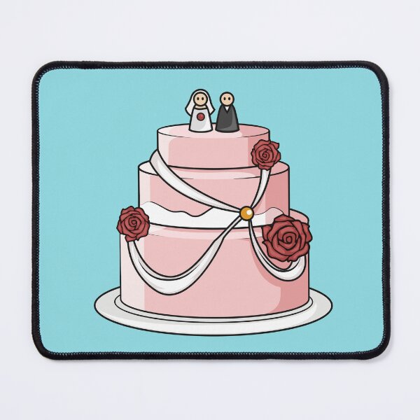 Item preview, Wedding cake cartoon illustration designed and sold by Misscartoon.