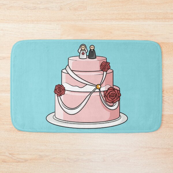 Item preview, Wedding cake cartoon illustration designed and sold by Misscartoon.