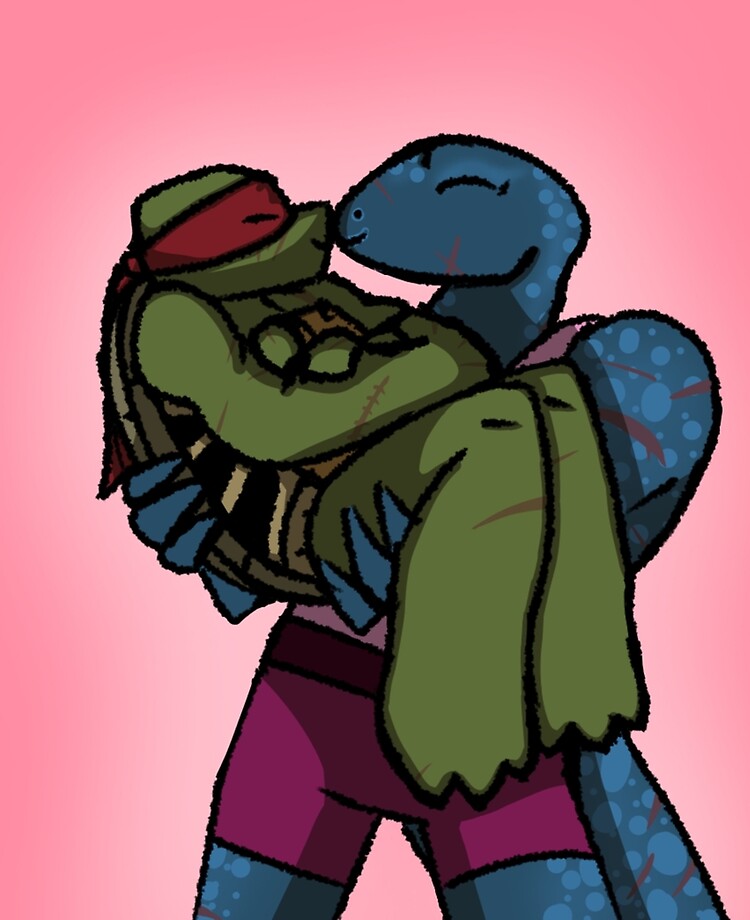 Pin en TMNT raph x leo kiss