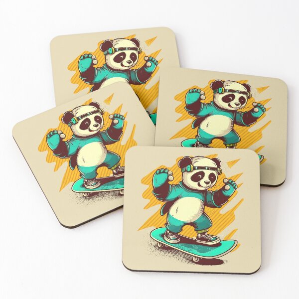 Item preview, Panda On A Skateboard, Skate, Skateboard designed and sold by Skateboard-Art.