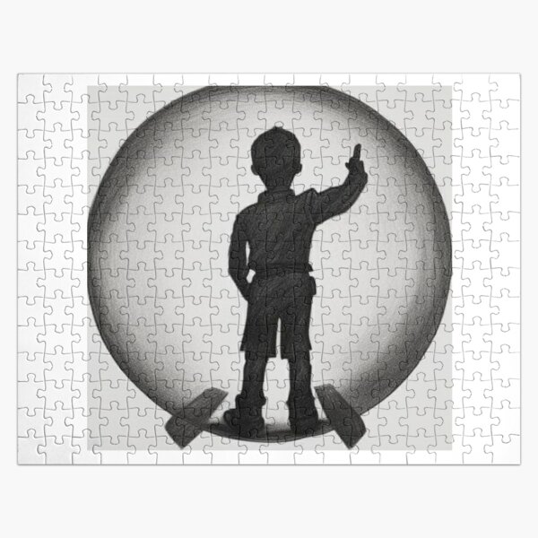 Solar circle, the sky around - This is a drawing of a boy. He drew on a piece of paper And signed in the corner: May there always be sunshine! Jigsaw Puzzle