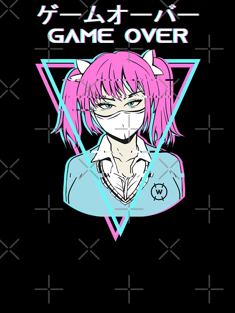 Vaporwave Aesthetic Sad Anime Boy Game Over Japanese Lofi iPhone