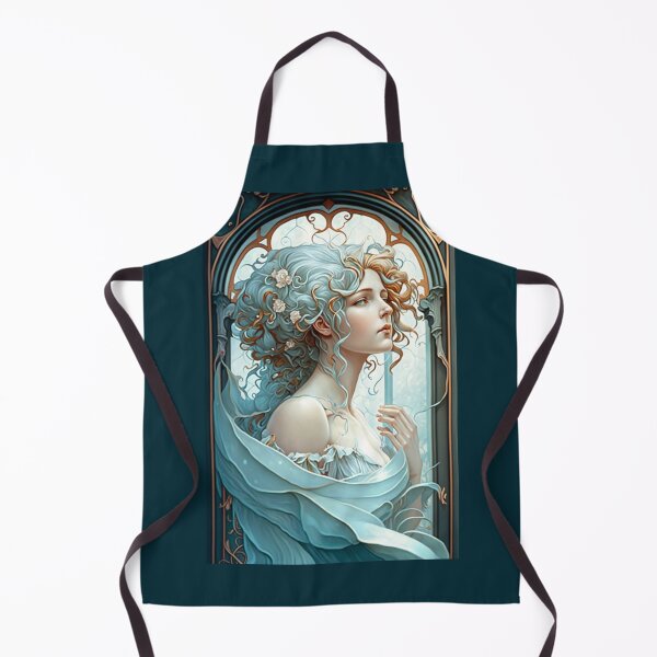 Item preview, A Beauty in Blue and Gold designed and sold by ArtNouveauChic.