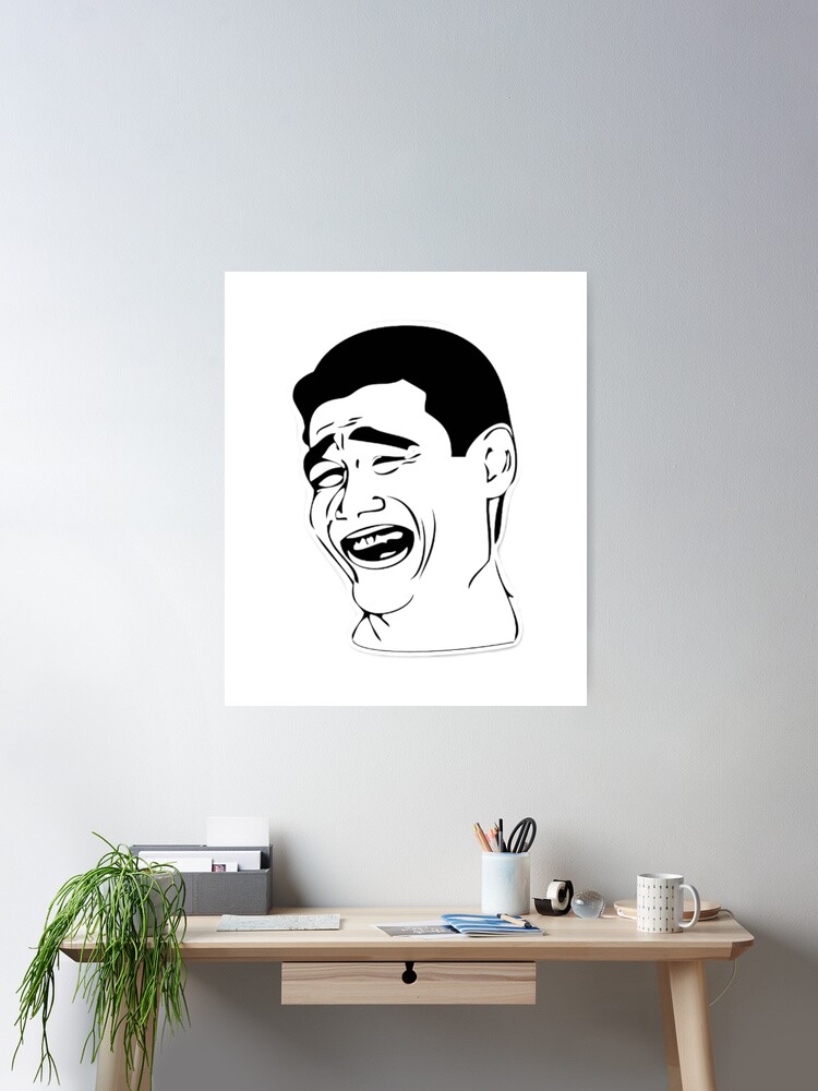 Internet meme Rage comic Zazzle, trollface, white, face, monochrome png