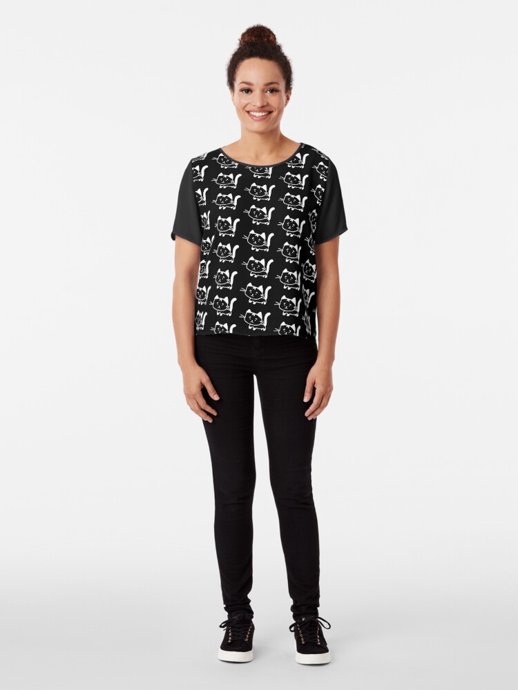 Thumbnail 3 of 6, Chiffon Top, I'm Strong - Night designed and sold by Yuko Yamada.