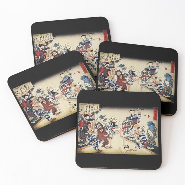 Item preview, Japanese Yokai Monsters Woodcut designed and sold by DudePal.