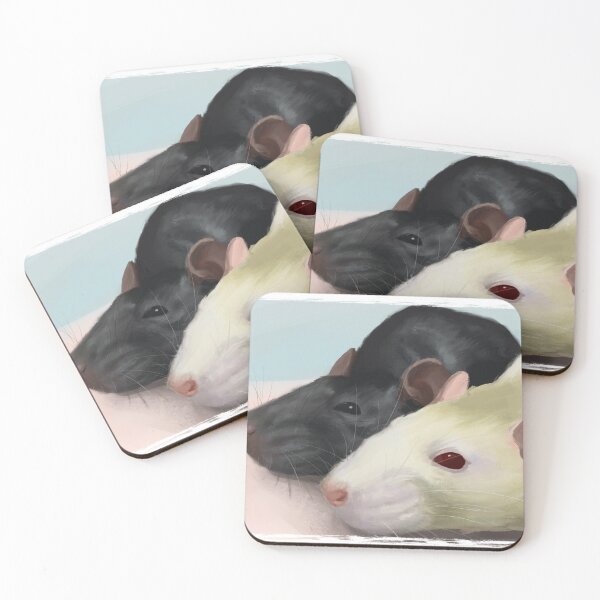 Item preview, Adorable Pet Rat Siblings designed and sold by jrobinsonart.