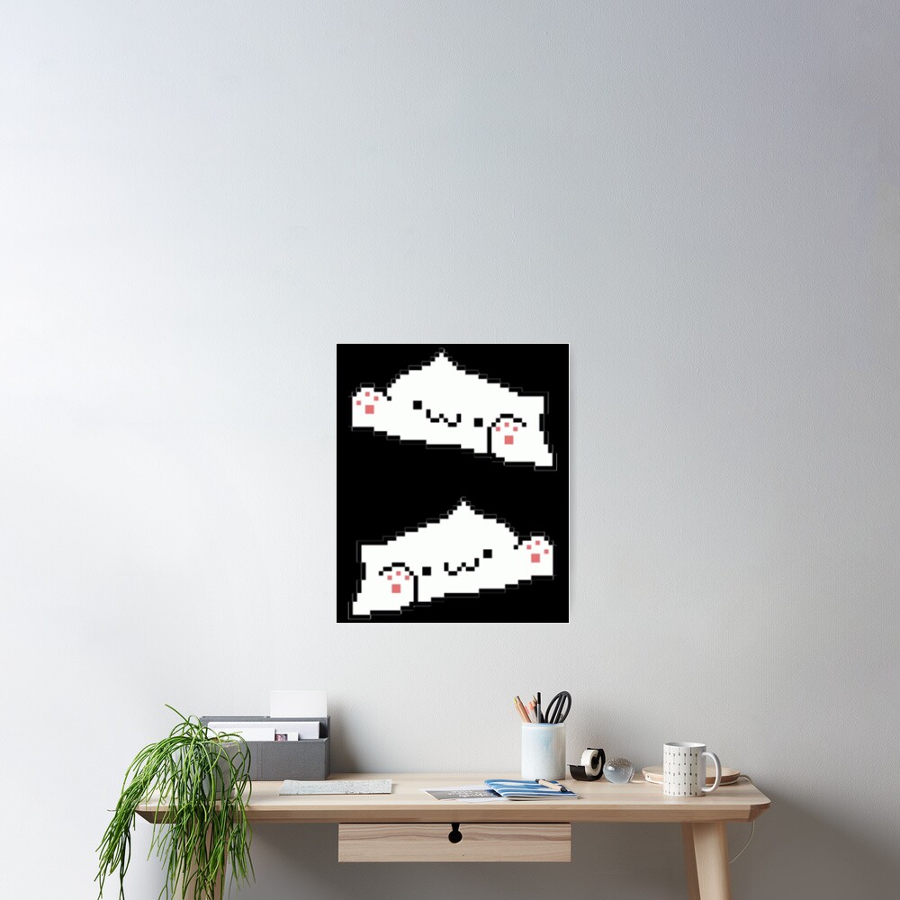 Bongo cat pixel art set Sticker for Sale by Devil Dogs Store