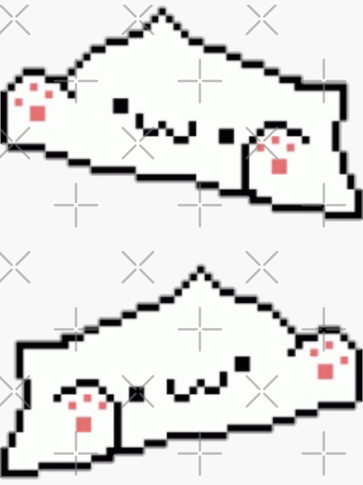 Pixel art of a cute cat Stock Vector