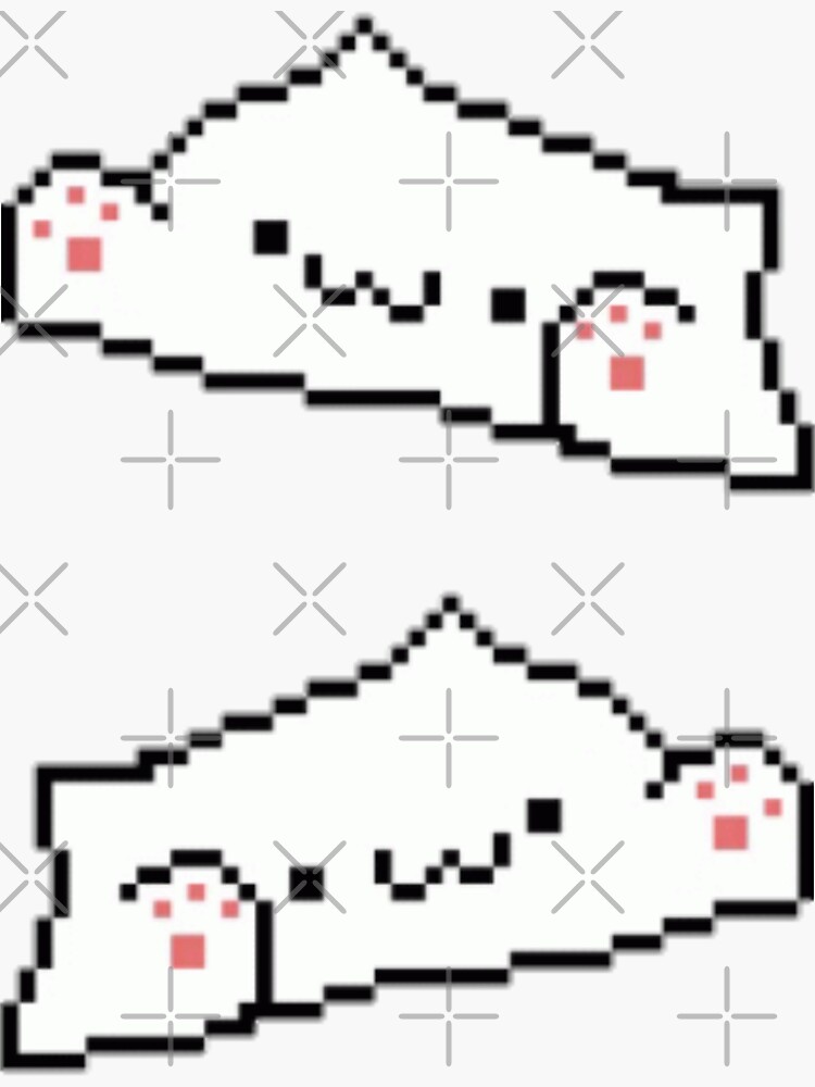 Bongo cat pixel art set Sticker for Sale by Devil Dogs Store