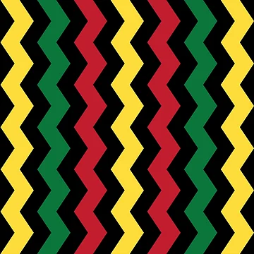 Artwork thumbnail, Colorful Geometric Waves African Pattern by PatternHome