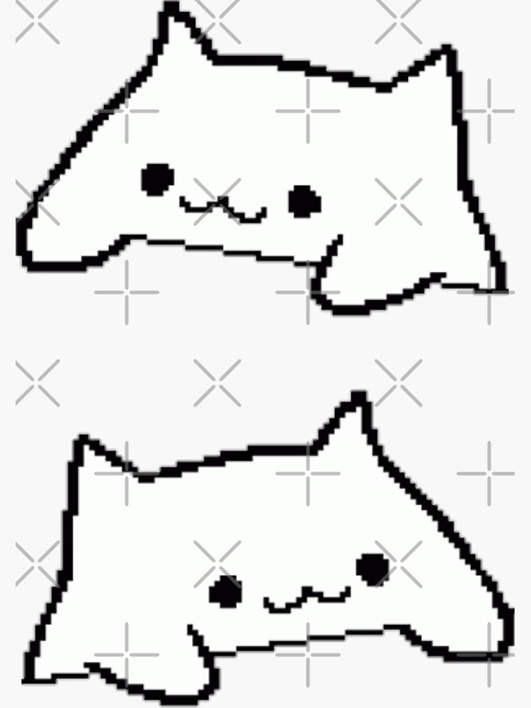 Bongo cat pixel art set Sticker for Sale by Devil Dogs Store