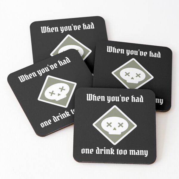 Item preview, Poison - One Drink Too Many - White Text - Gloomhaven inspired designed and sold by DerekMcCronex.