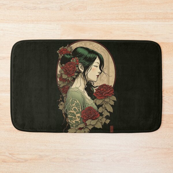 Item preview, Japanese Beauty Among Roses designed and sold by ArtNouveauChic.